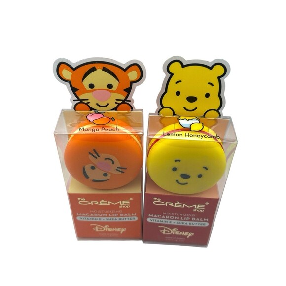 Disney x The Crème Shop Macaron Lip Balm Set Winnie the Pooh & Tigger Creme NEW - Picture 2 of 3